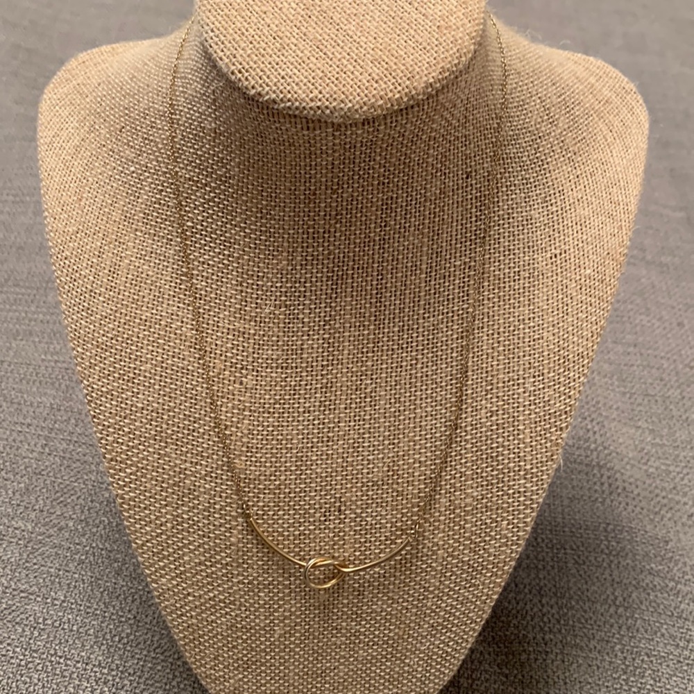 Tie The Knot Gold Tone Necklace